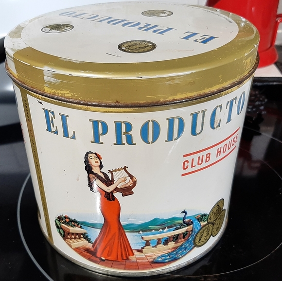 EL PRODUCTO Club House Antique Cigar Tin - Picture 1 of 7